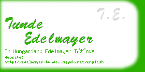 tunde edelmayer business card